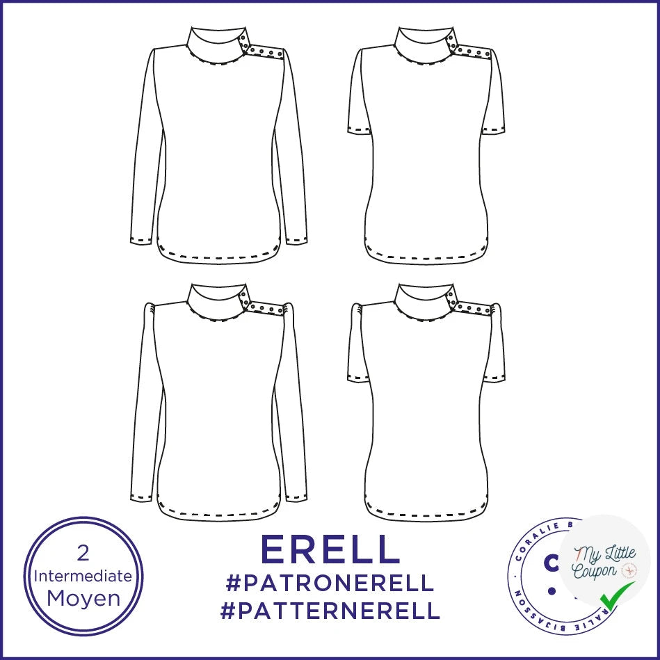 Patron Erell - Top - S/3XL - Moyen - My Little Coupon
