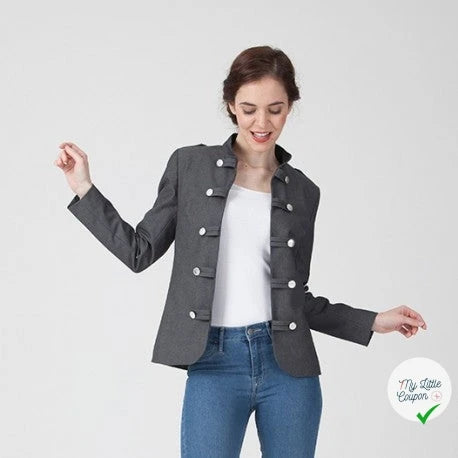 Patron Nadine - Veste - FR 34/56, US 2/24, UK 6/28 - Difficile - My Little Coupon