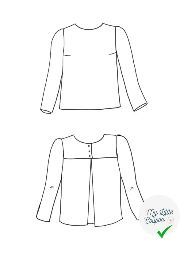 Patron couture blouse Violette / Patron pochette - My Little Coupon