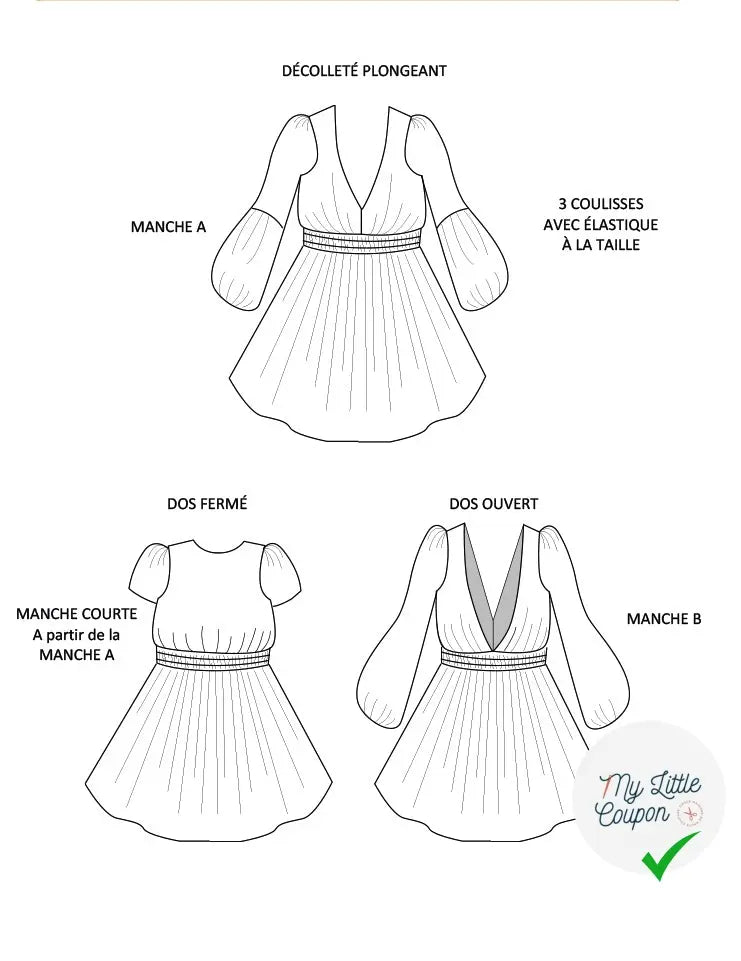 Patron pochette robe “MAGIC” - My Little Coupon