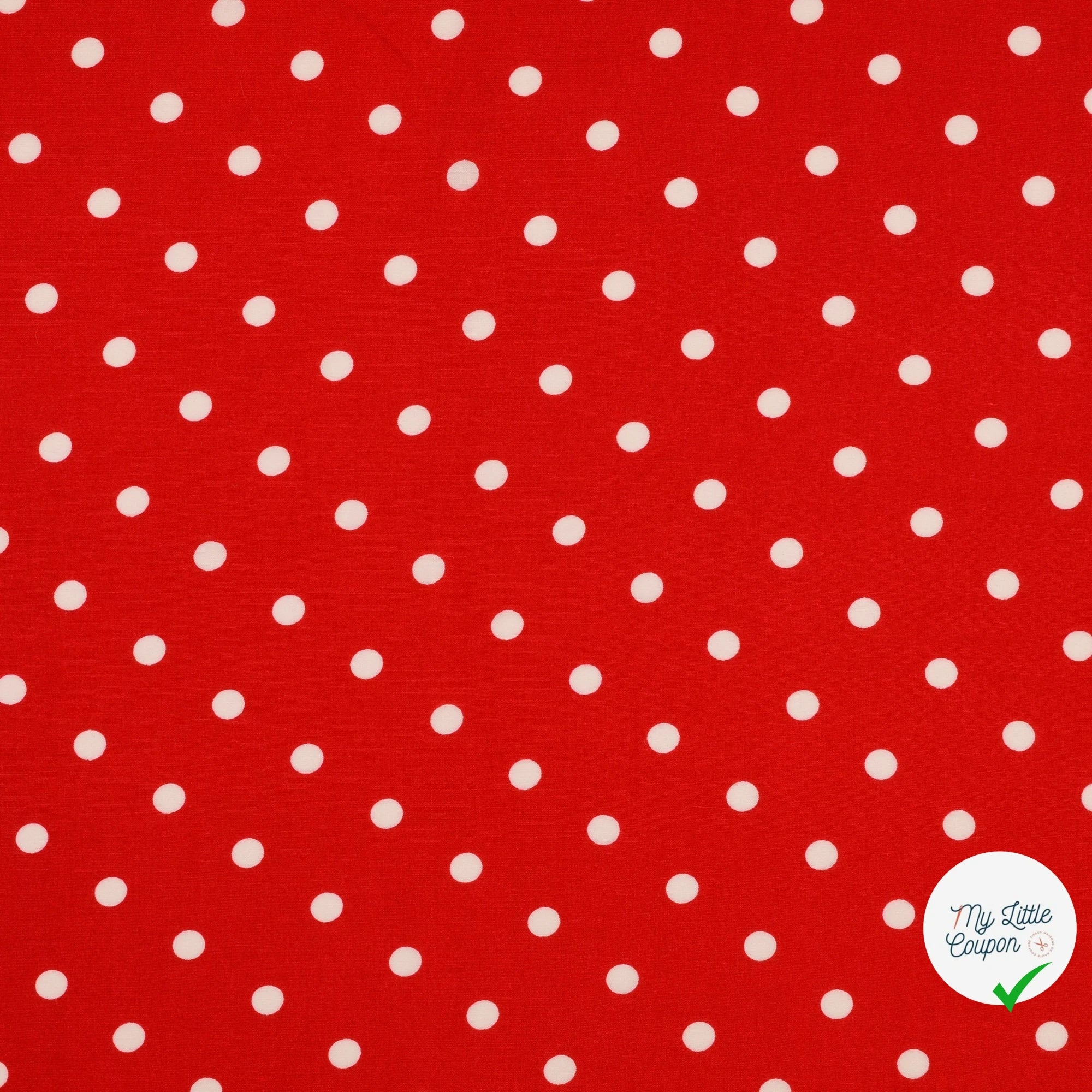 Popeline de viscose rouge - My Little Coupon