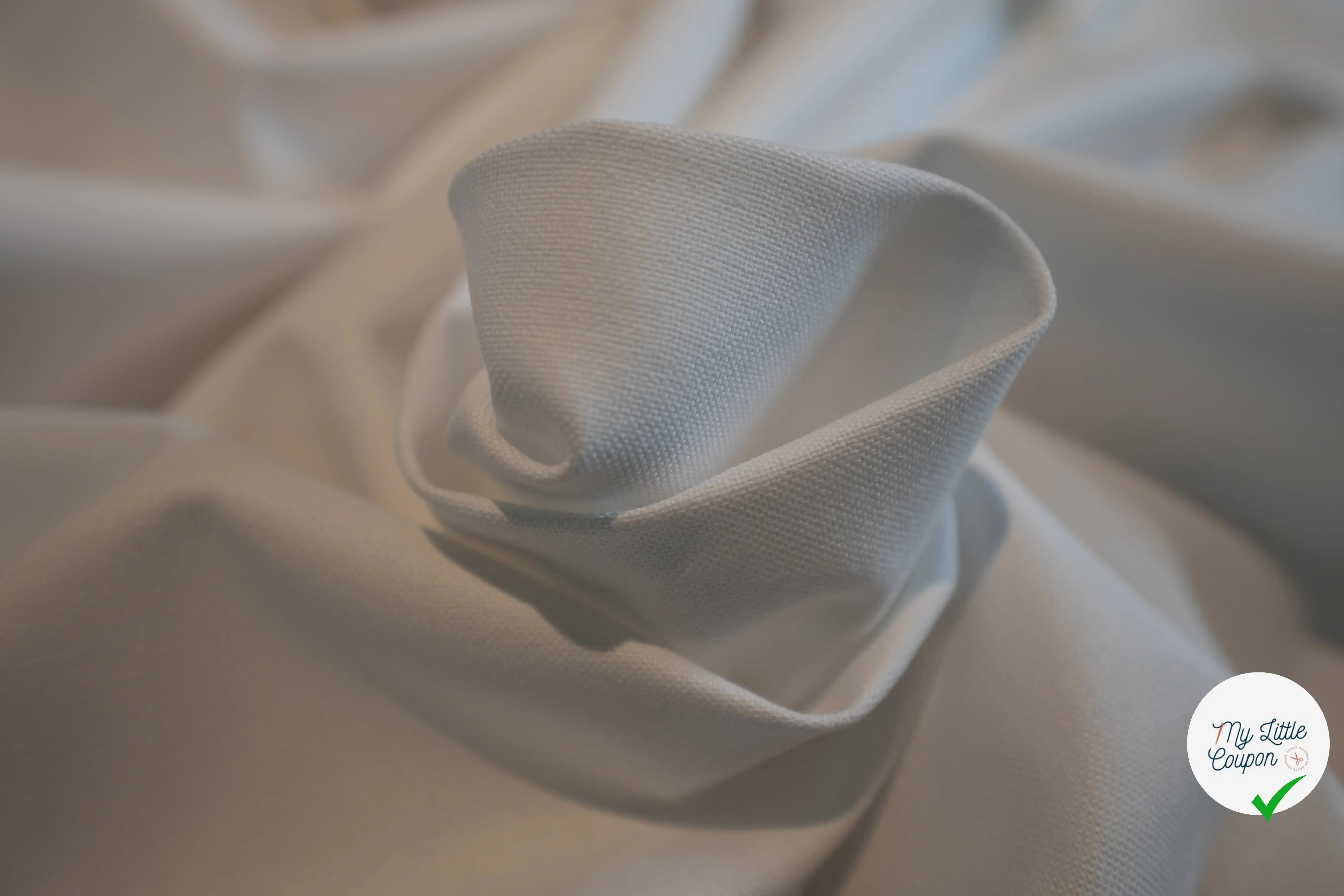 RECYCLED COTTON HEAVY POPLIN, White - My Little Coupon