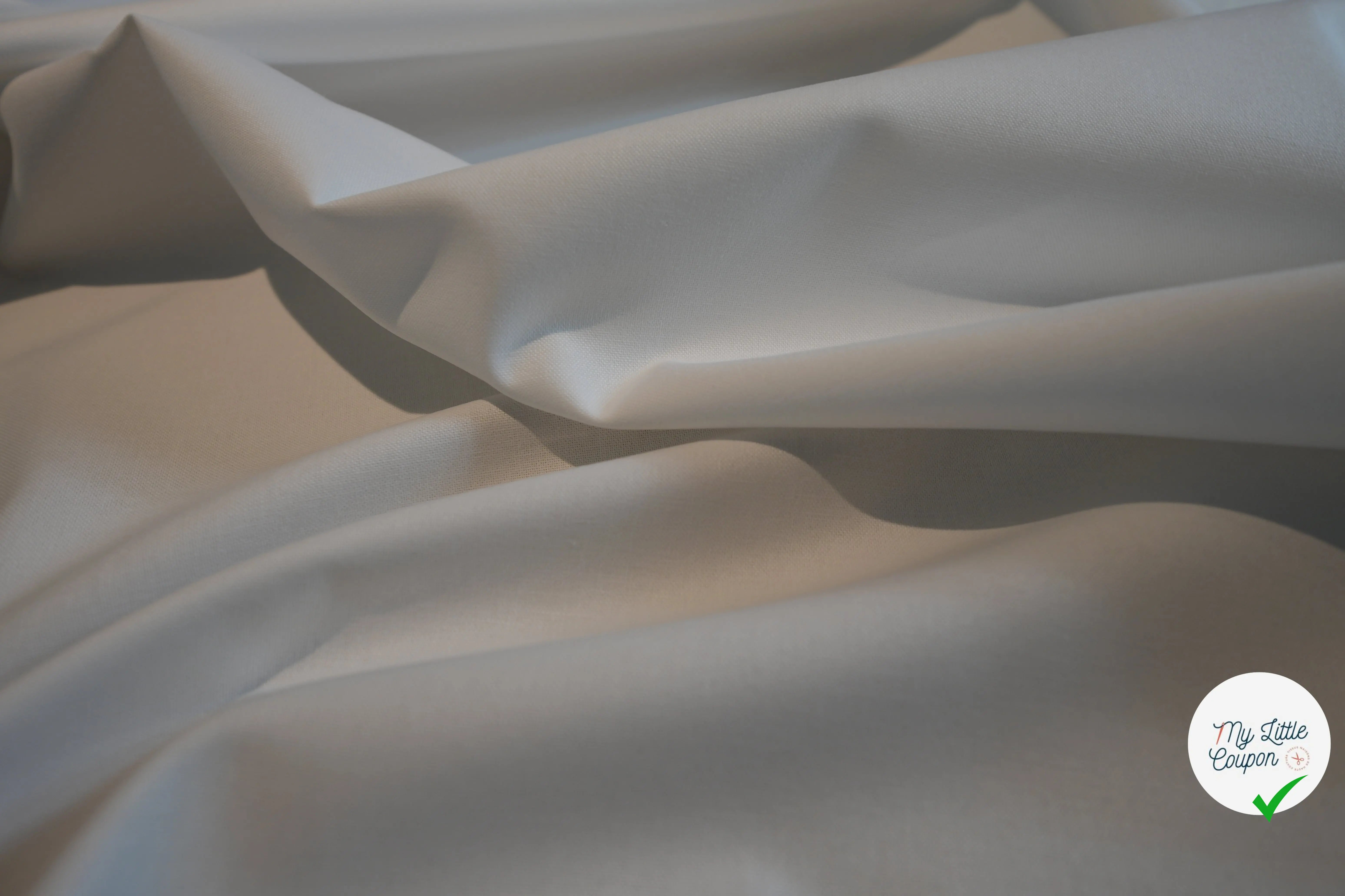 RECYCLED COTTON HEAVY POPLIN, White - My Little Coupon