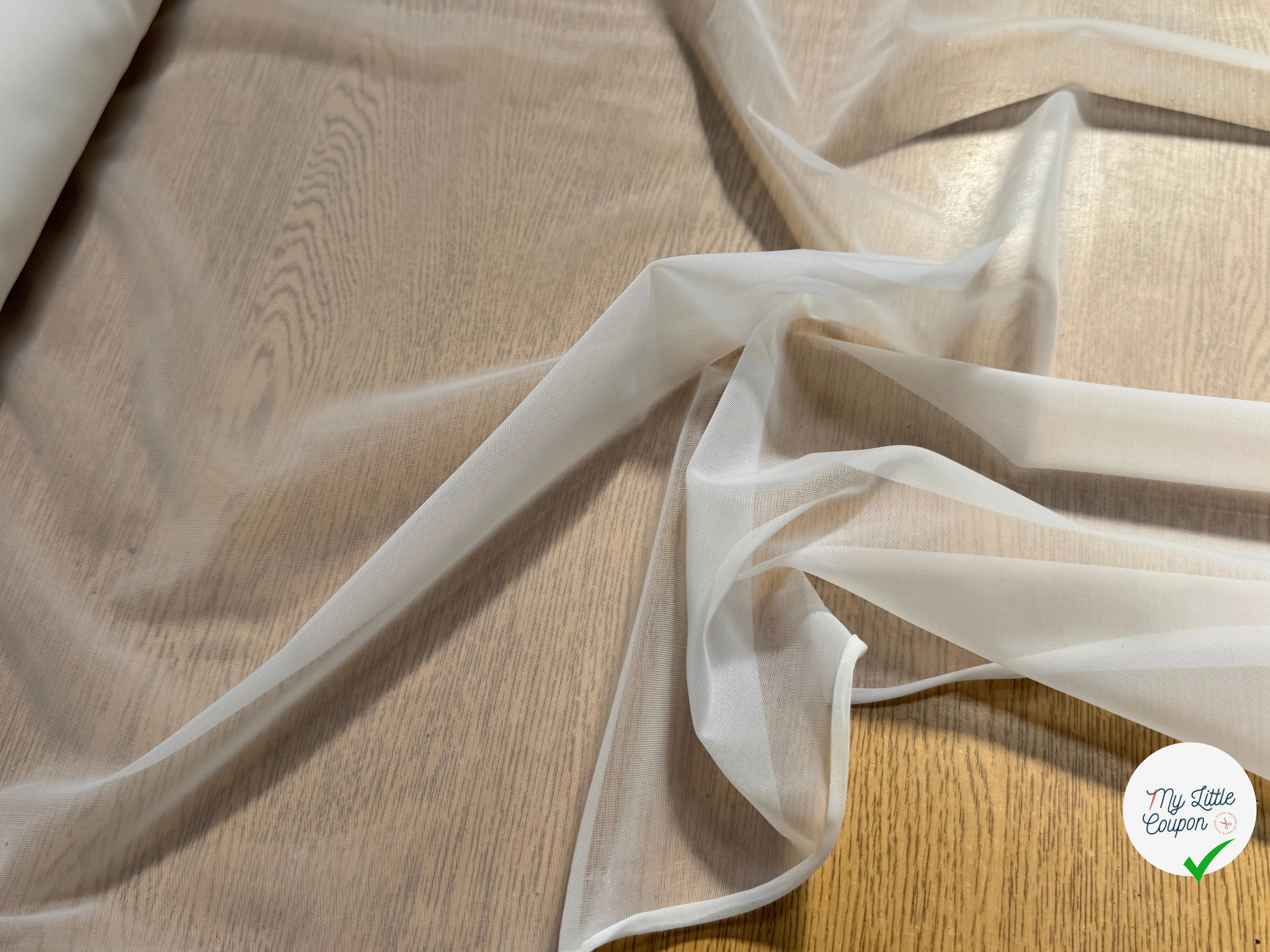 RESILE 100% POLYAMIDE LISSE STRETCH BLANC - My Little Coupon