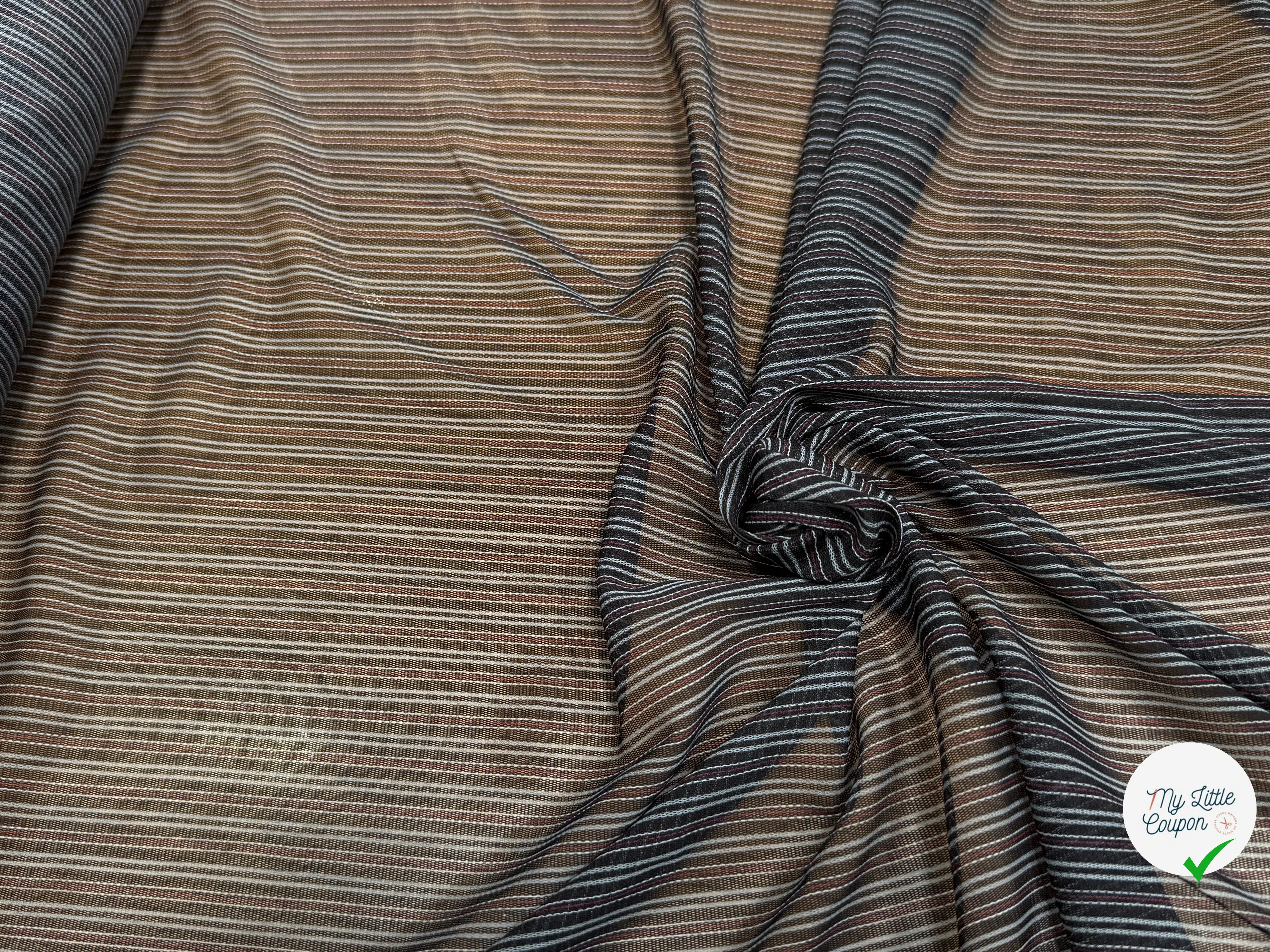 RESILLE À RAYURES MULTICO TOUCHER DOUX STRETCH - My Little Coupon