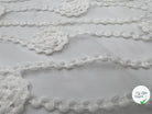 RÉSILLE BRODÉE ANNÉES FOLIES PERLÉE BLANC - coupon de tissu de 3 mètres - My Little Coupon - tissu - coudre