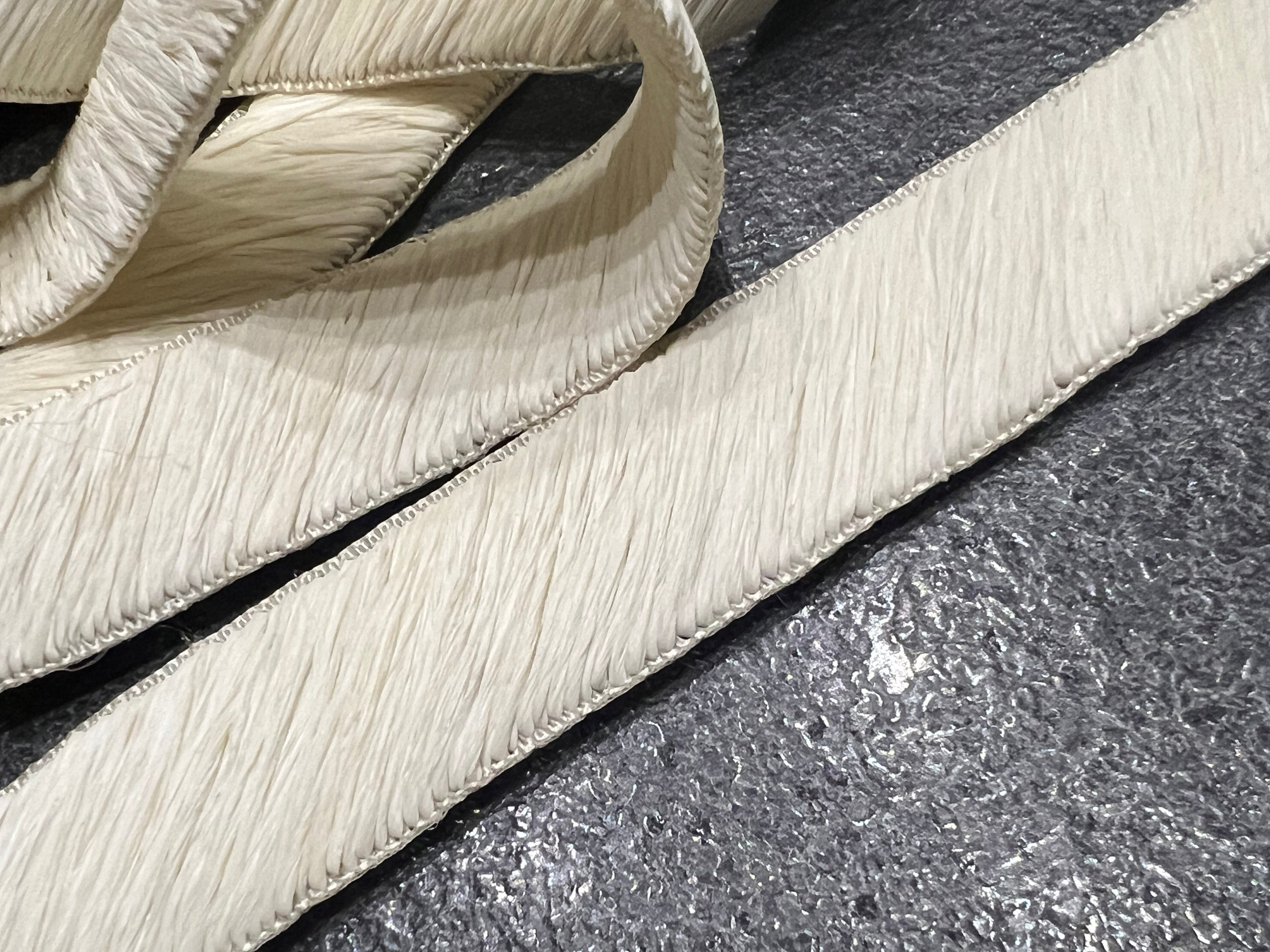 RUBAN RAFIA BLANC CASSÉ 23mm - My Little Coupon
