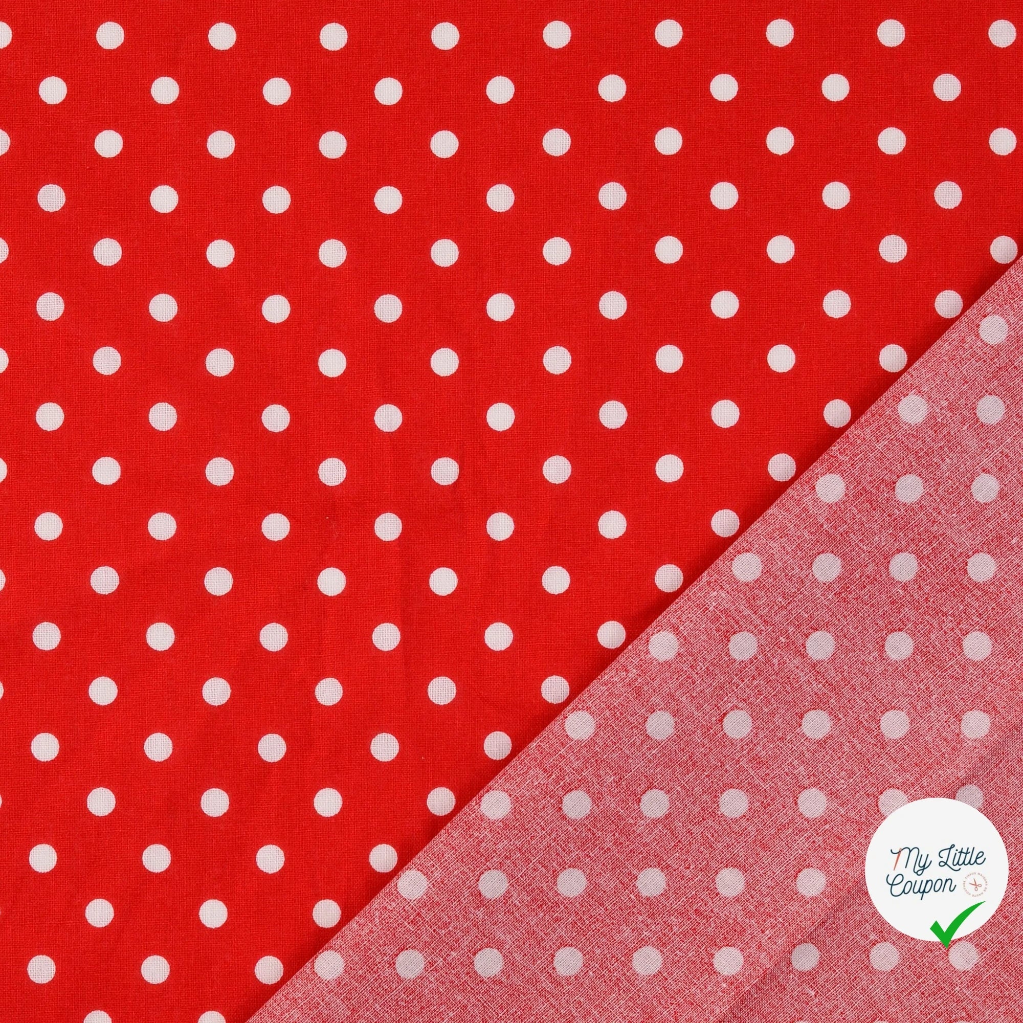 Renforcé de coton à pois rouge - My Little Coupon