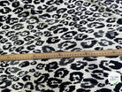 SATIN 100% VISCOSE SUPER FLUIDE ET DOUCE FOND ÉCRU LÉOPARD NOIR - My Little Coupon