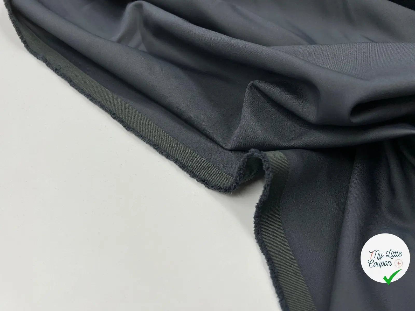 SATIN COTON STRETCH MATE STEEL GRAY - My Little Coupon - tissu - coudre