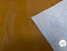 SATIN CUIR JAUNE MOUTARDE MOTIF GÉOMETRIQUE AVEC FIL - My Little Coupon