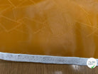 SATIN CUIR JAUNE MOUTARDE MOTIF GÉOMETRIQUE AVEC FIL - My Little Coupon