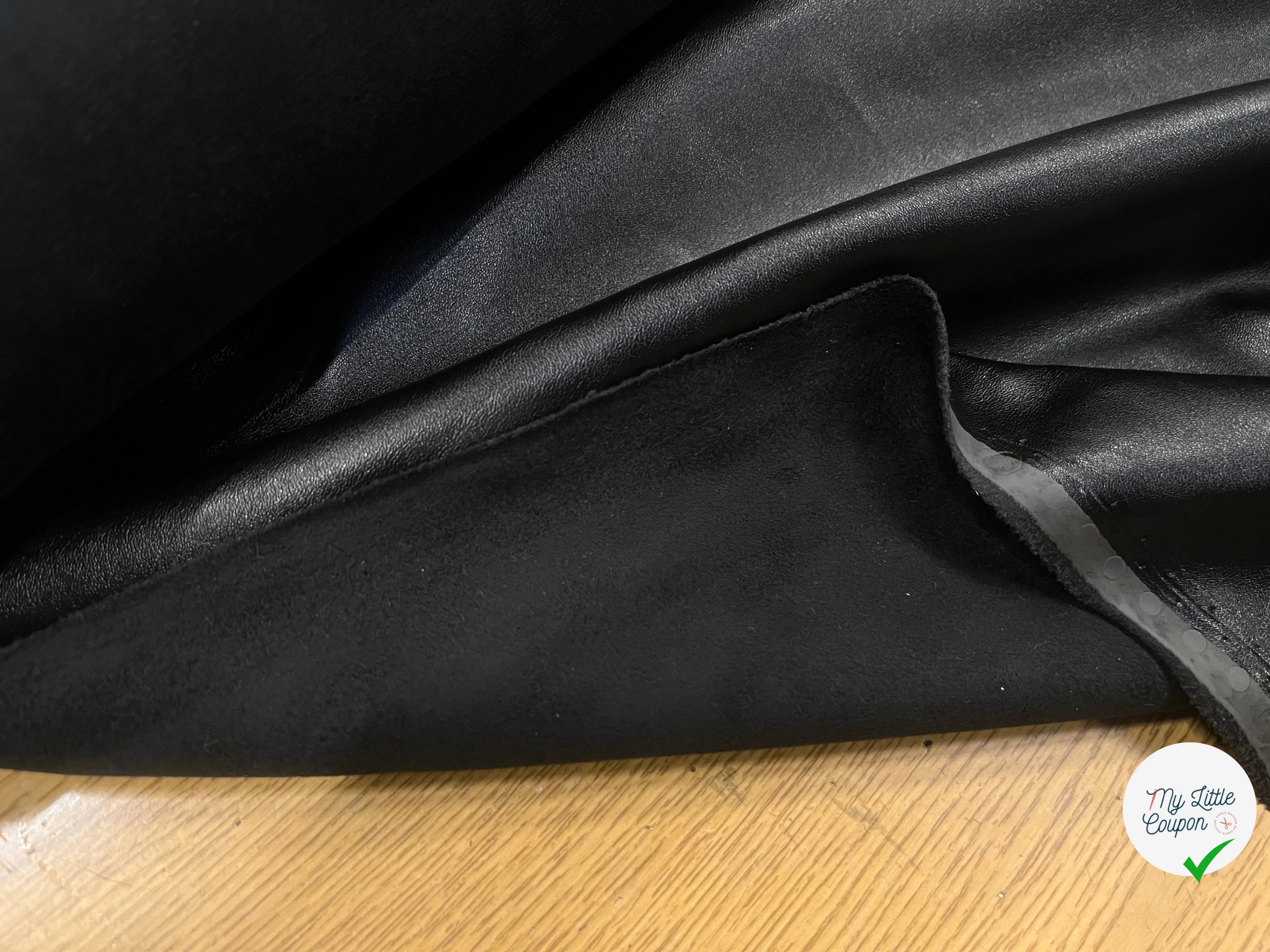 SATIN CUIR NOIR 145CM - My Little Coupon