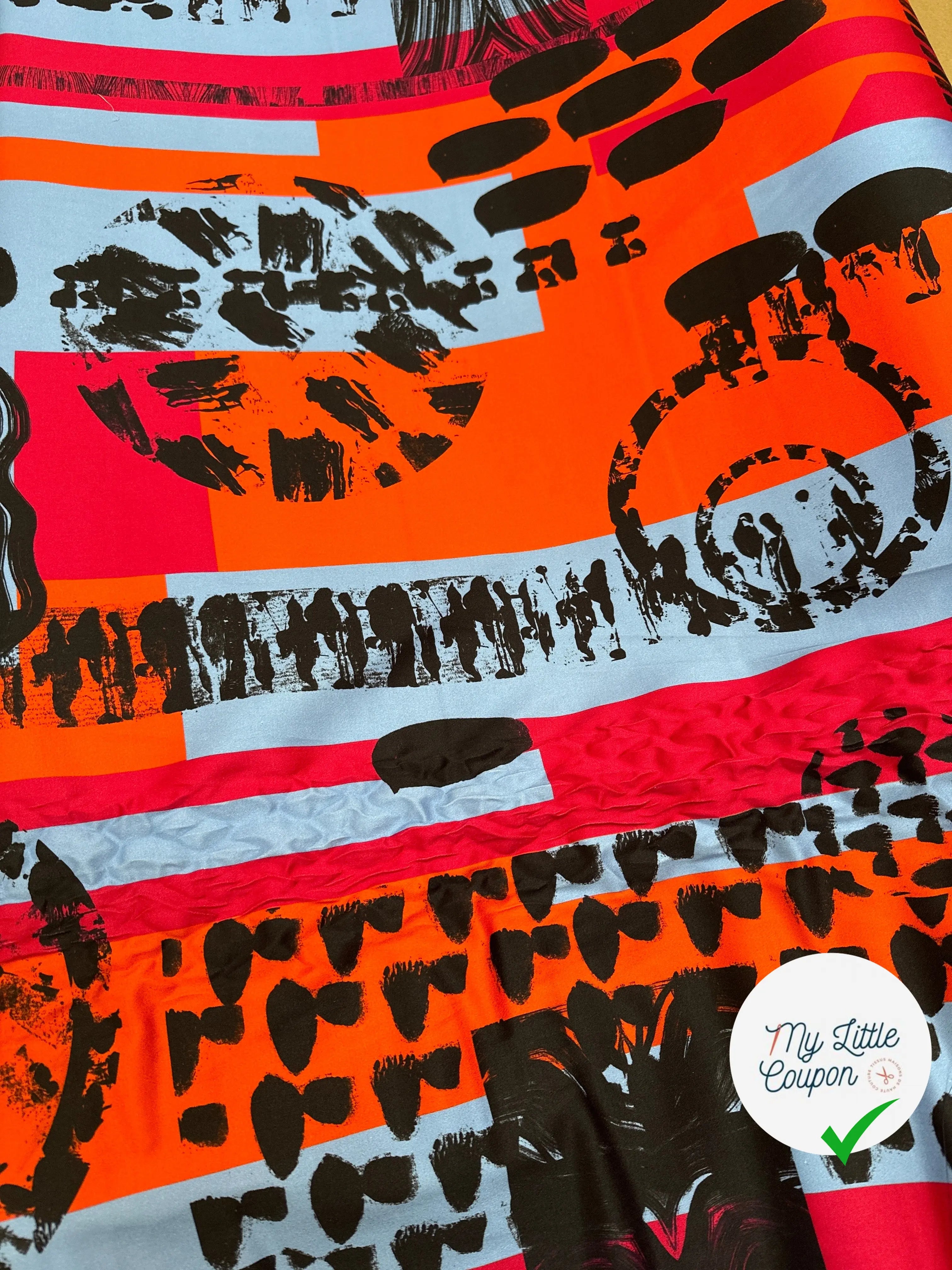 SATIN DE COTON ABSTRCT FUSION - My Little Coupon