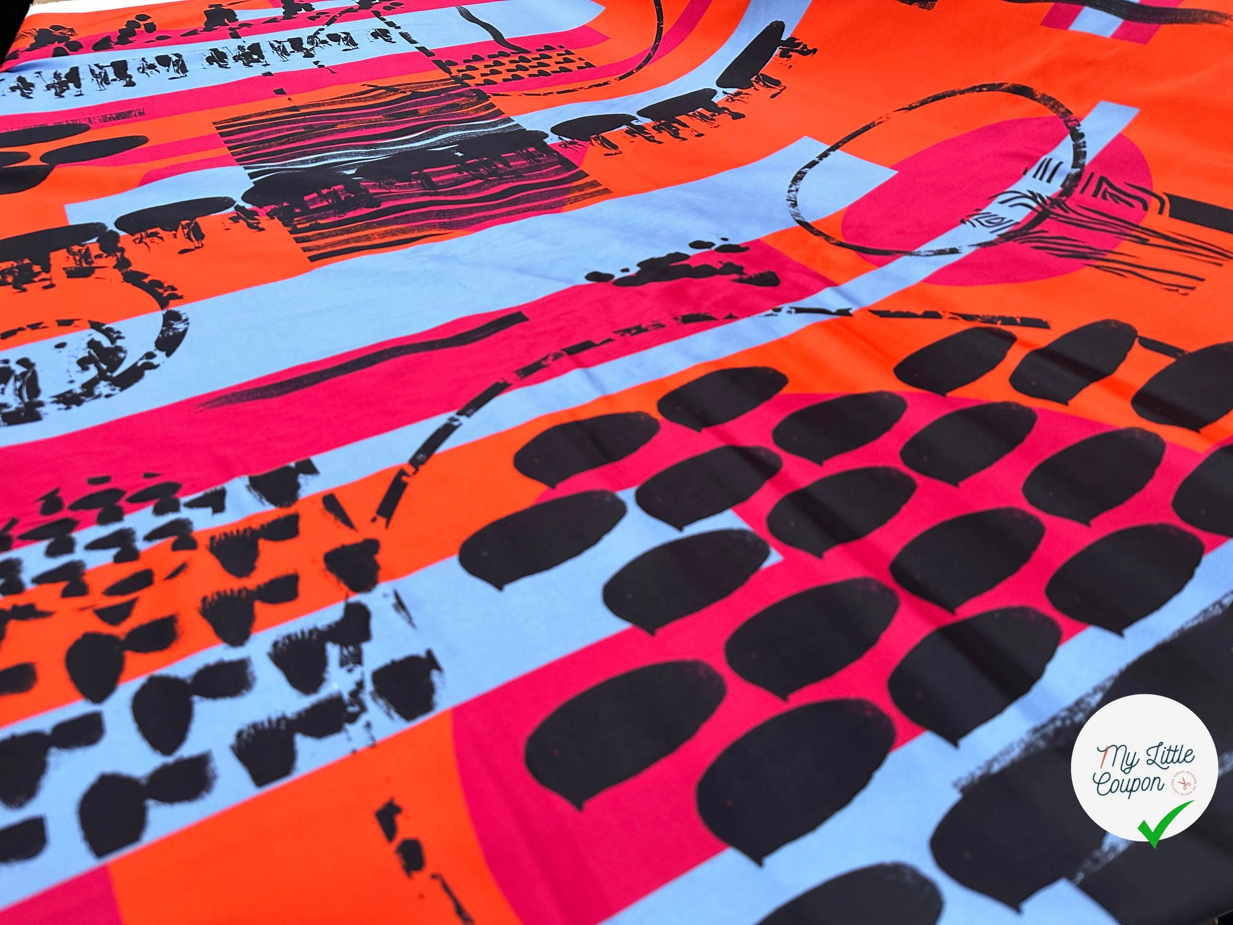 SATIN DE COTON ABSTRCT FUSION - My Little Coupon