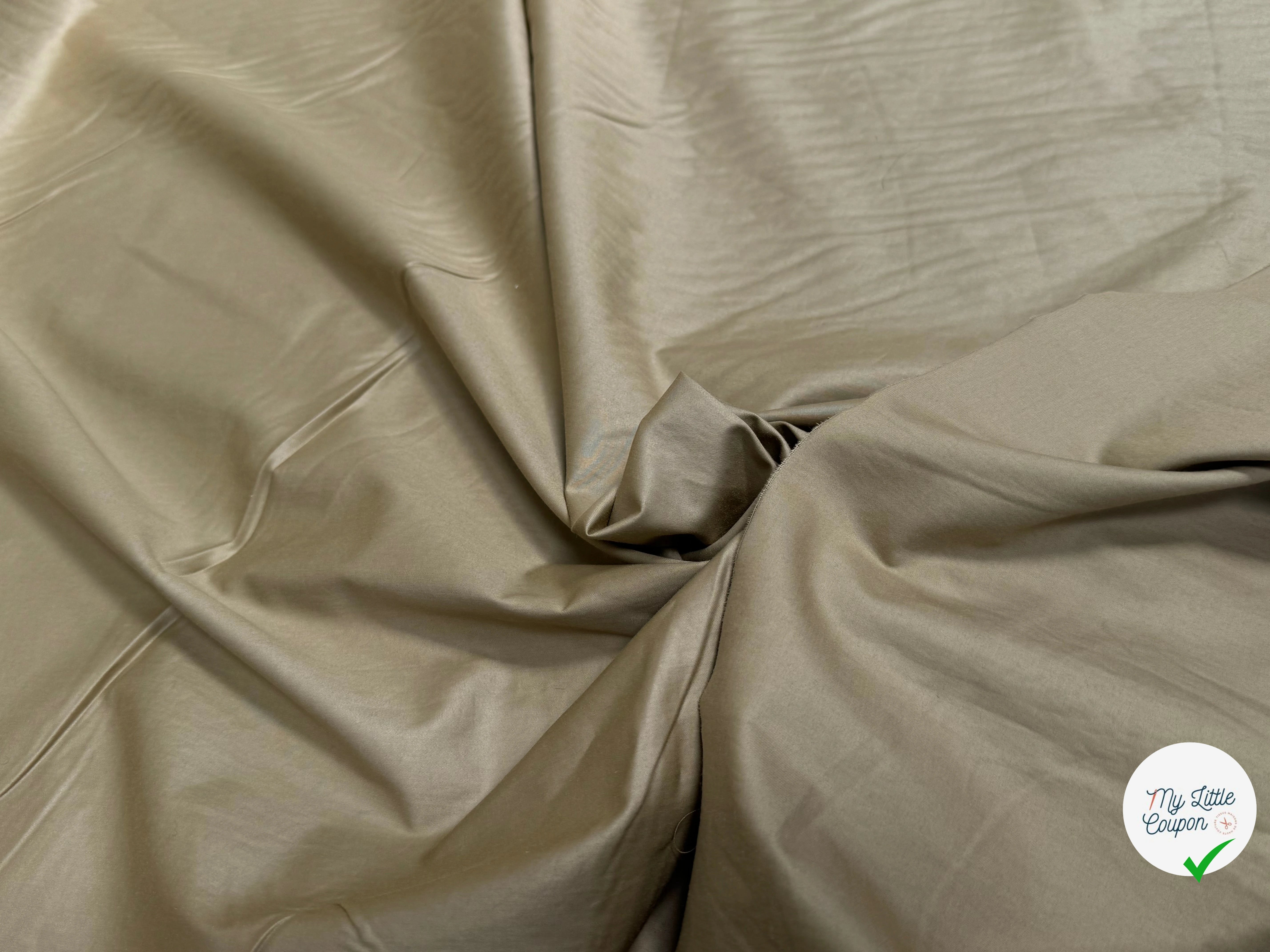 SATIN DE COTON BELLE TENUE BEIGE TAUPE - My Little Coupon