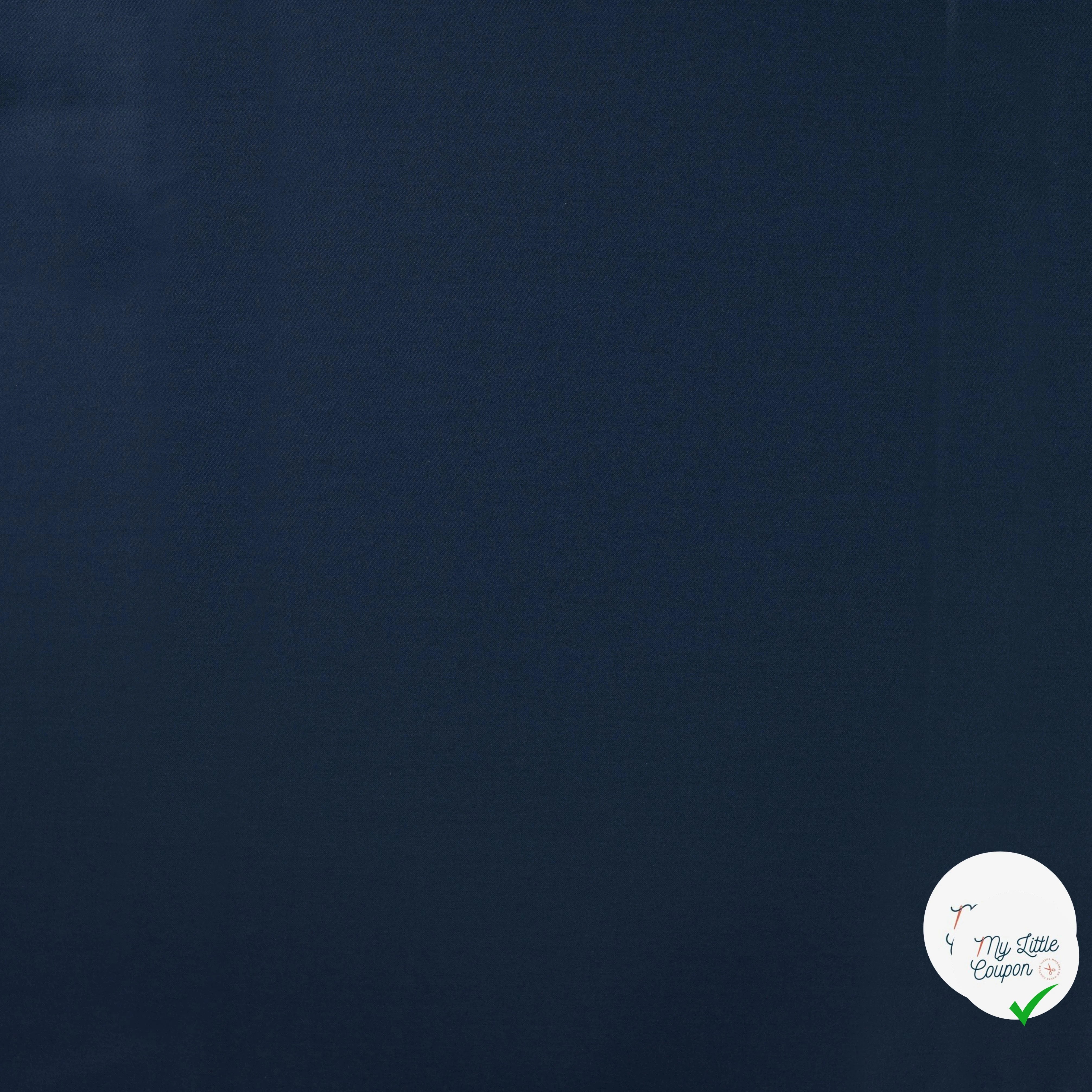 SATIN DE COTON BLEU MARINE - My Little Coupon