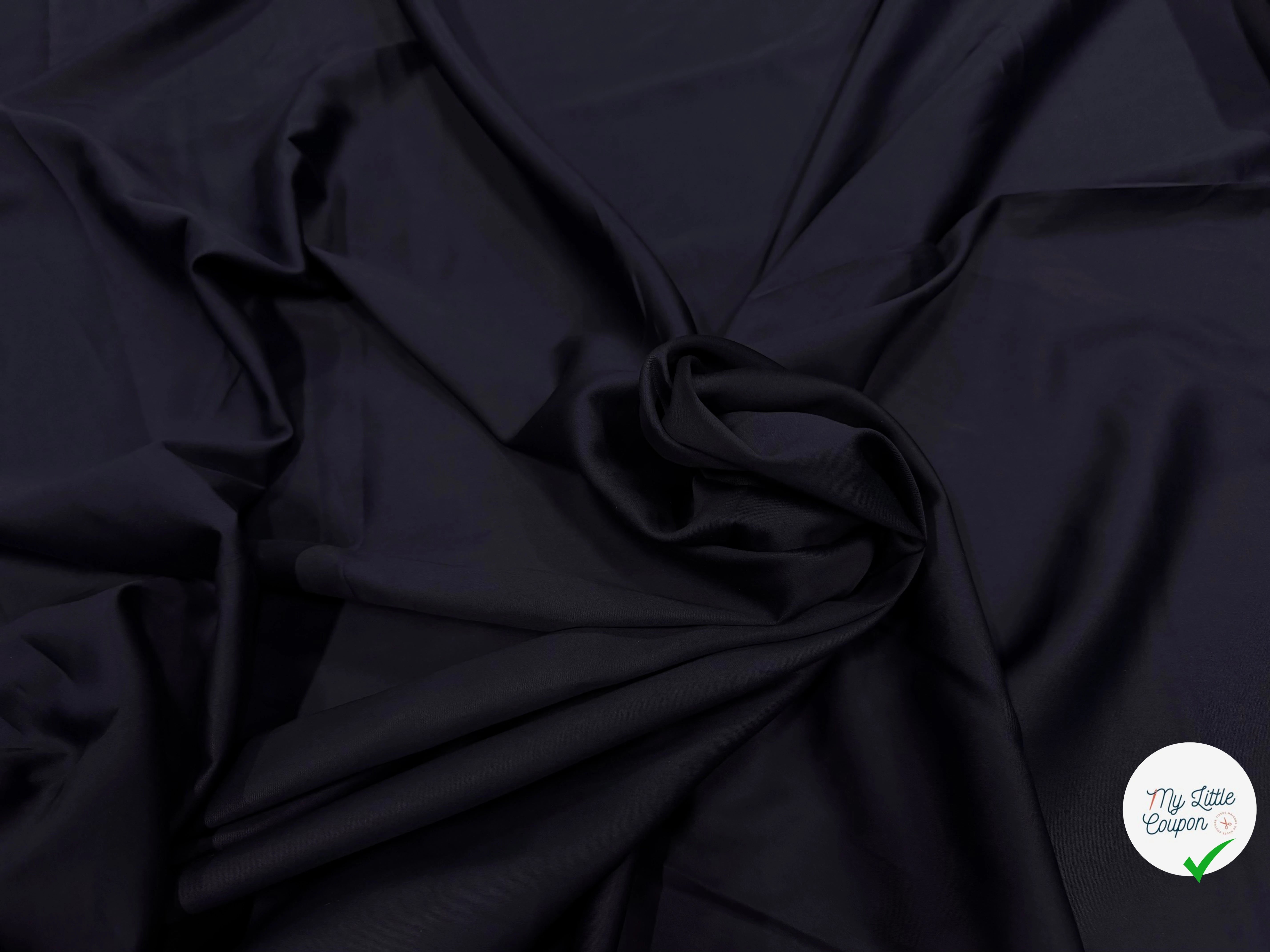 SATIN DE COTON BLEU MARINE - My Little Coupon