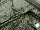 SATIN DE COTON FLEURS FOND VERT PREMIUM COMO - My Little Coupon