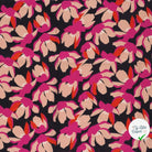 SATIN DE COTON FLEURS NOIR - My Little Coupon