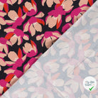 SATIN DE COTON FLEURS NOIR - My Little Coupon