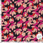 SATIN DE COTON FLEURS NOIR - My Little Coupon