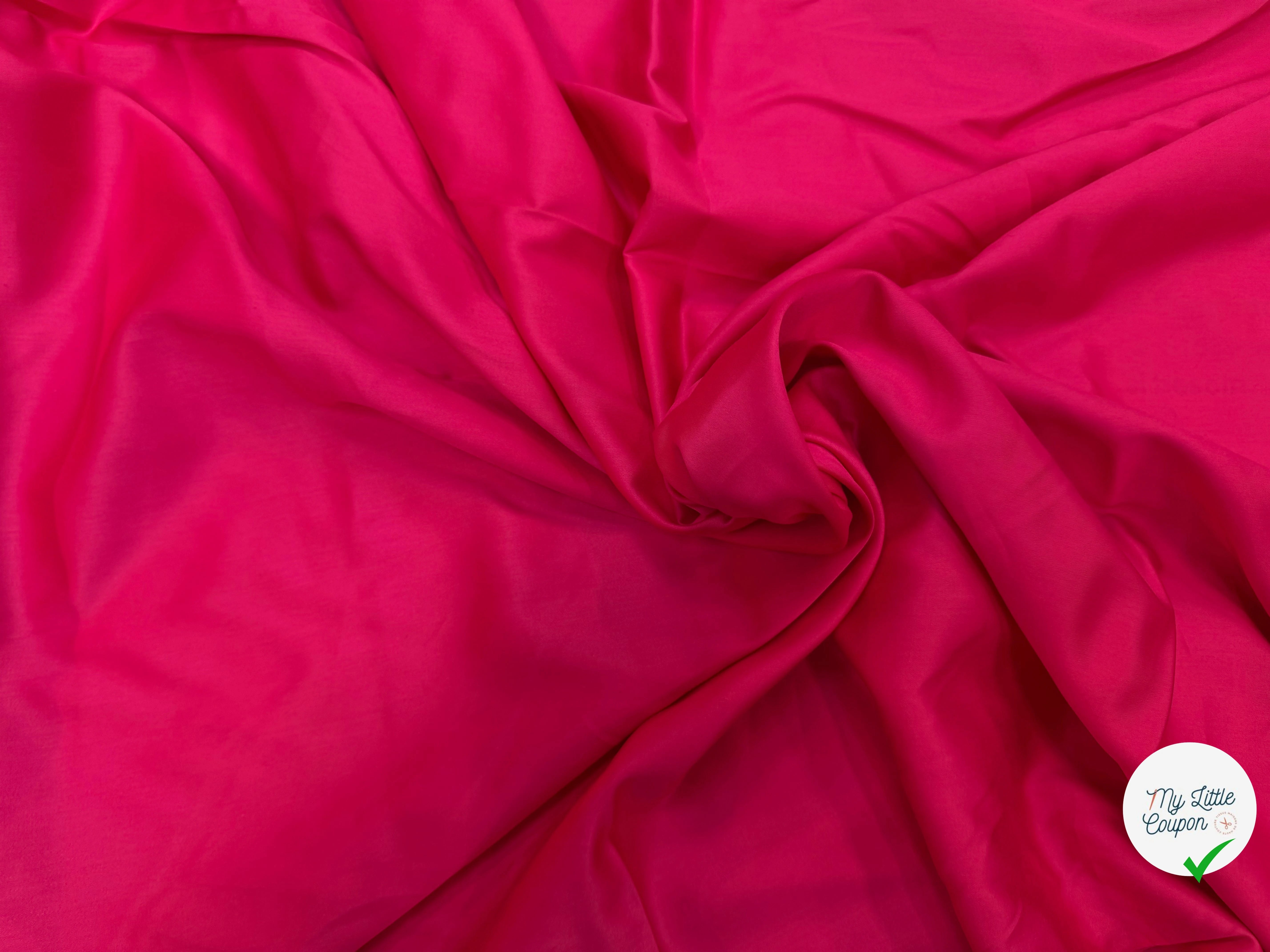 SATIN DE COTON FUCHSIA - My Little Coupon