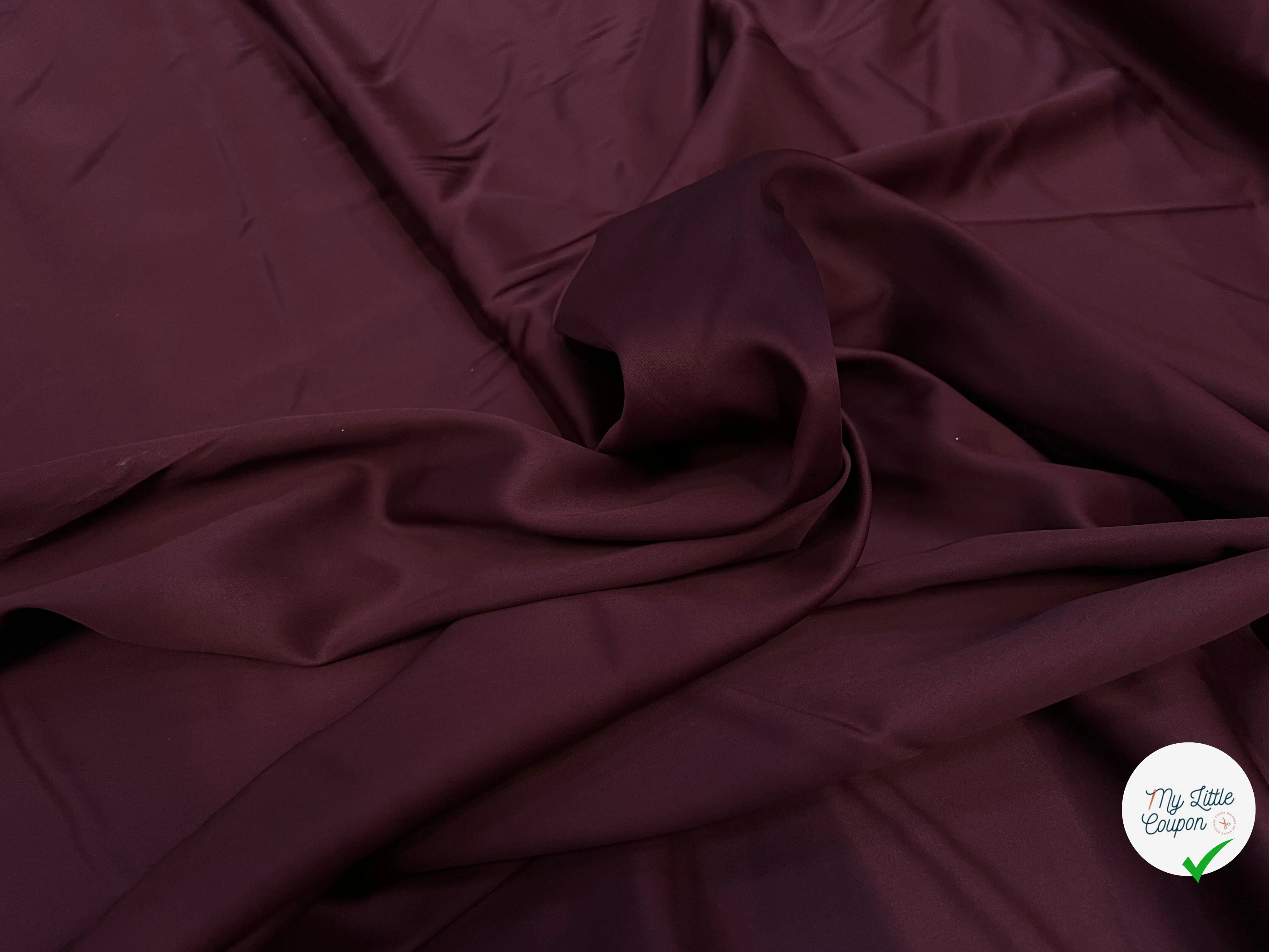 SATIN DE COTON LIE-DE-VIN - My Little Coupon