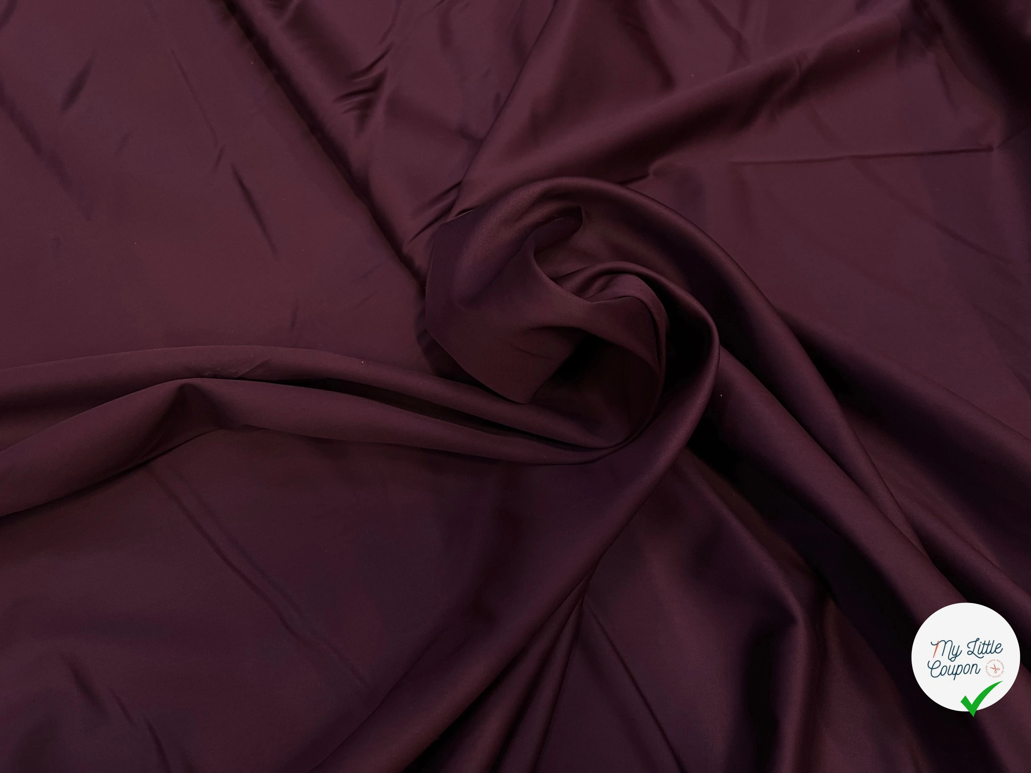 SATIN DE COTON LIE-DE-VIN - My Little Coupon