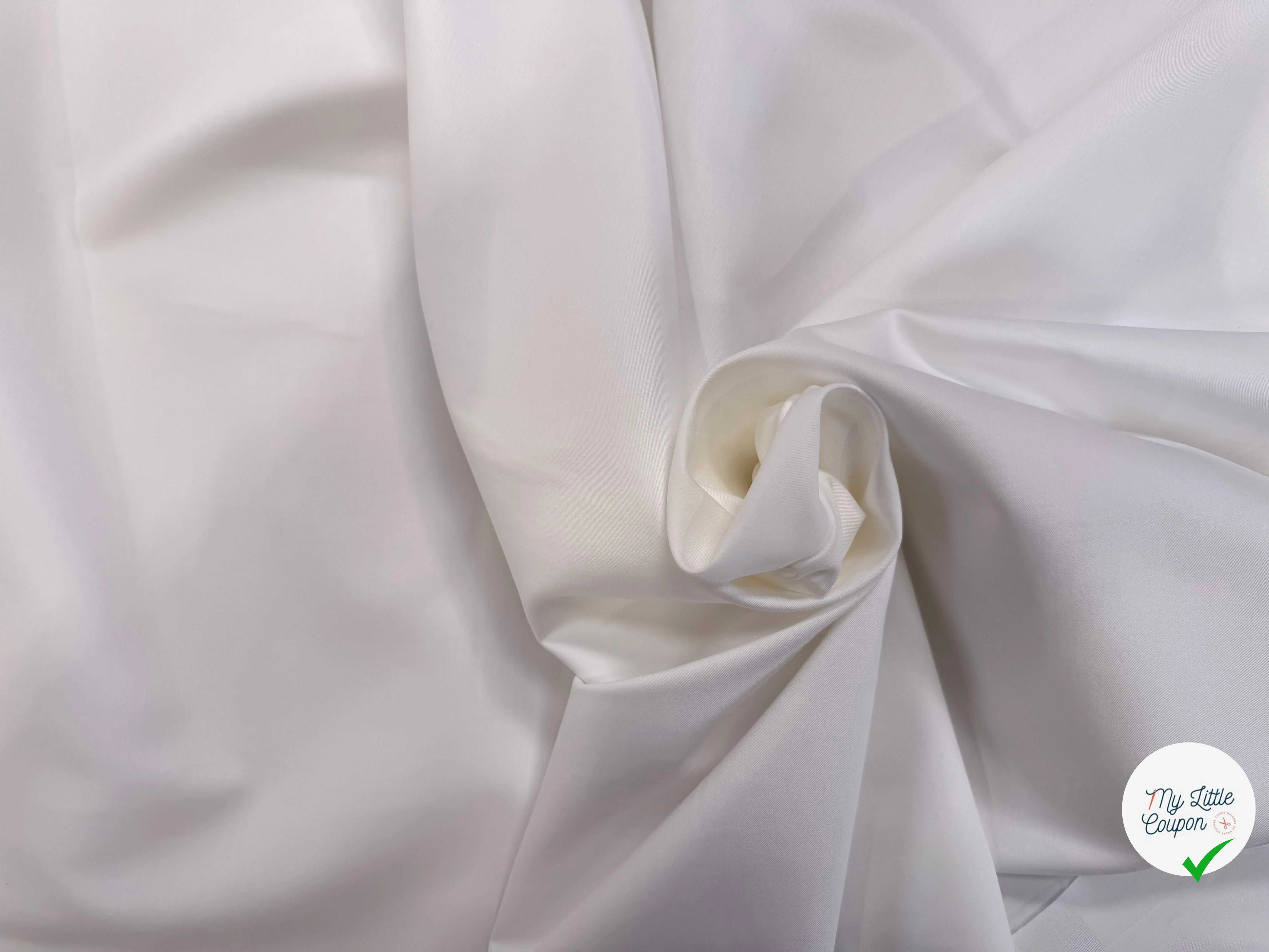 SATIN DE COTON LOURD BLANC OPTIQUE - My Little Coupon