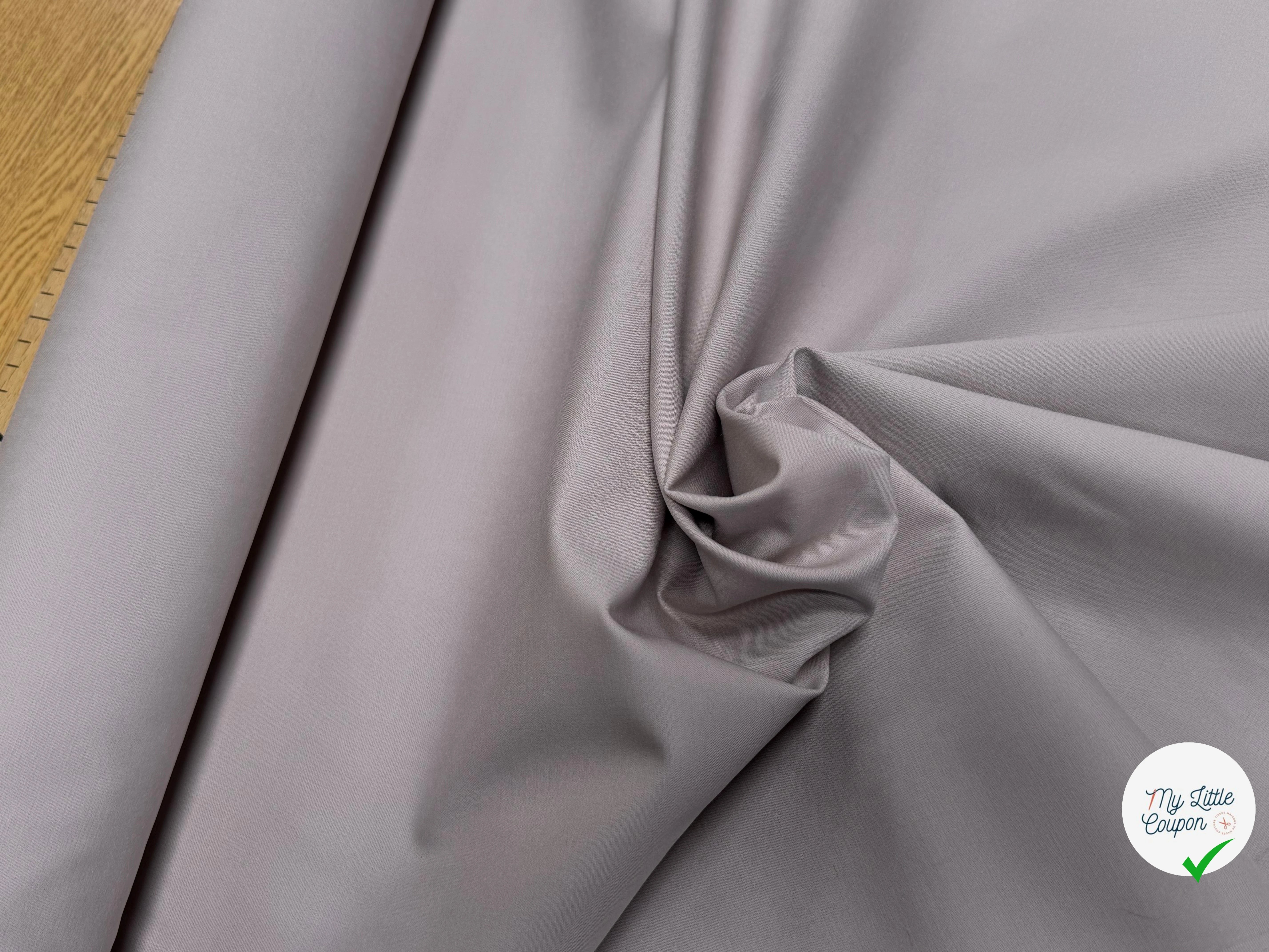 SATIN DE COTON LOURD CAFÉ LATÉ QUALITÉ COUTURE STRETCH - My Little Coupon