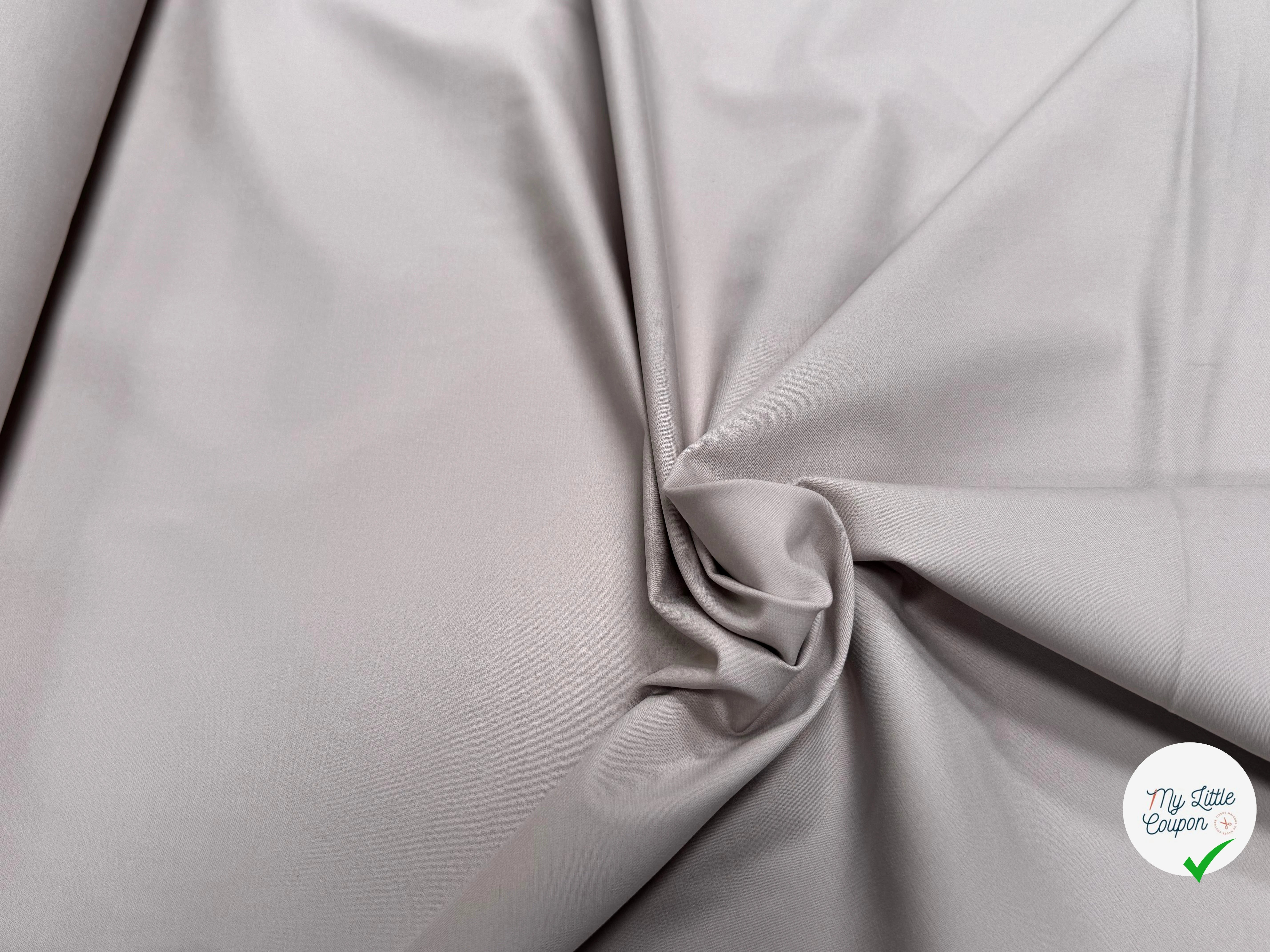 SATIN DE COTON LOURD CAFÉ LATÉ QUALITÉ COUTURE STRETCH - My Little Coupon