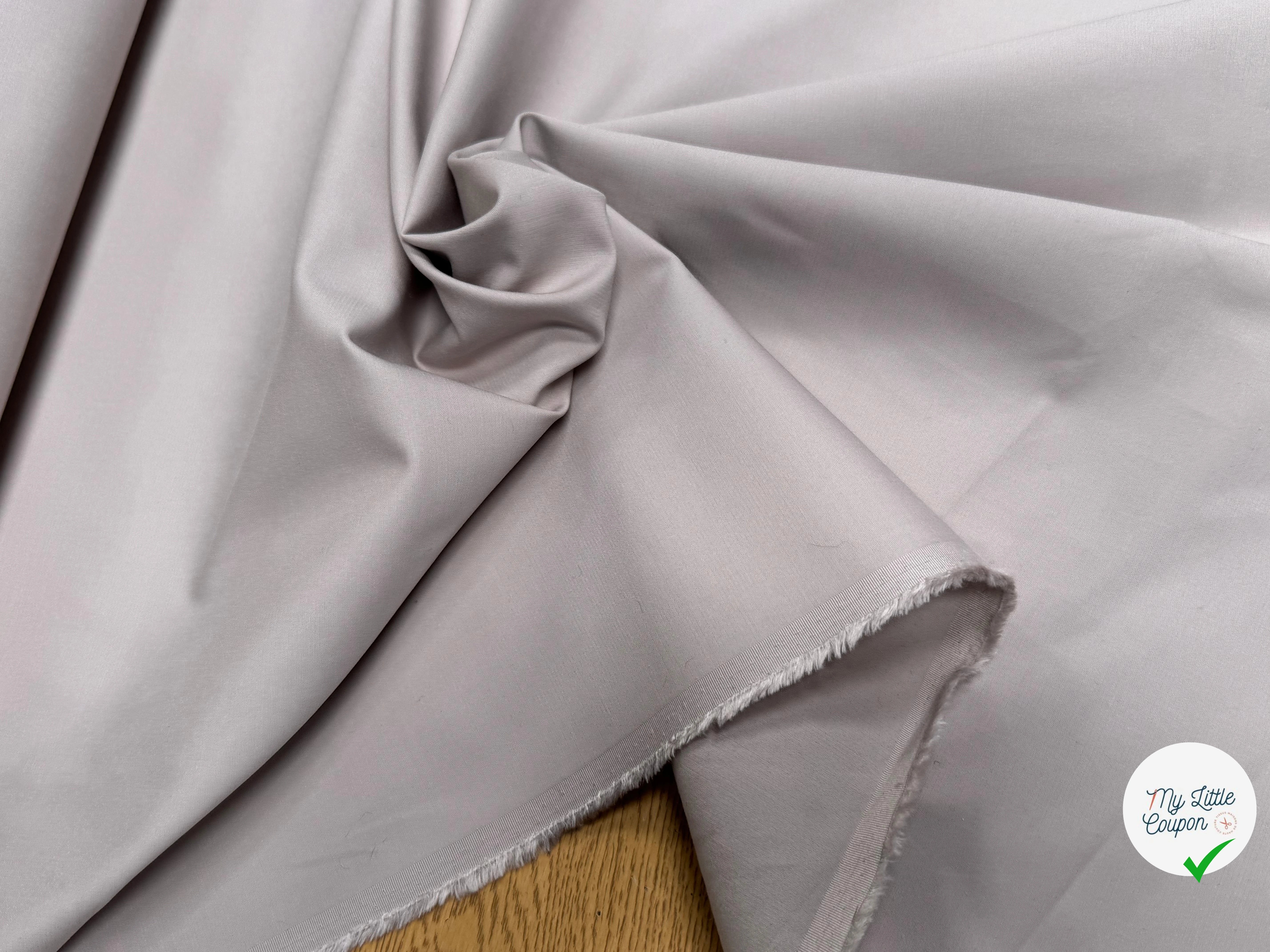 SATIN DE COTON LOURD CAFÉ LATÉ QUALITÉ COUTURE STRETCH - My Little Coupon
