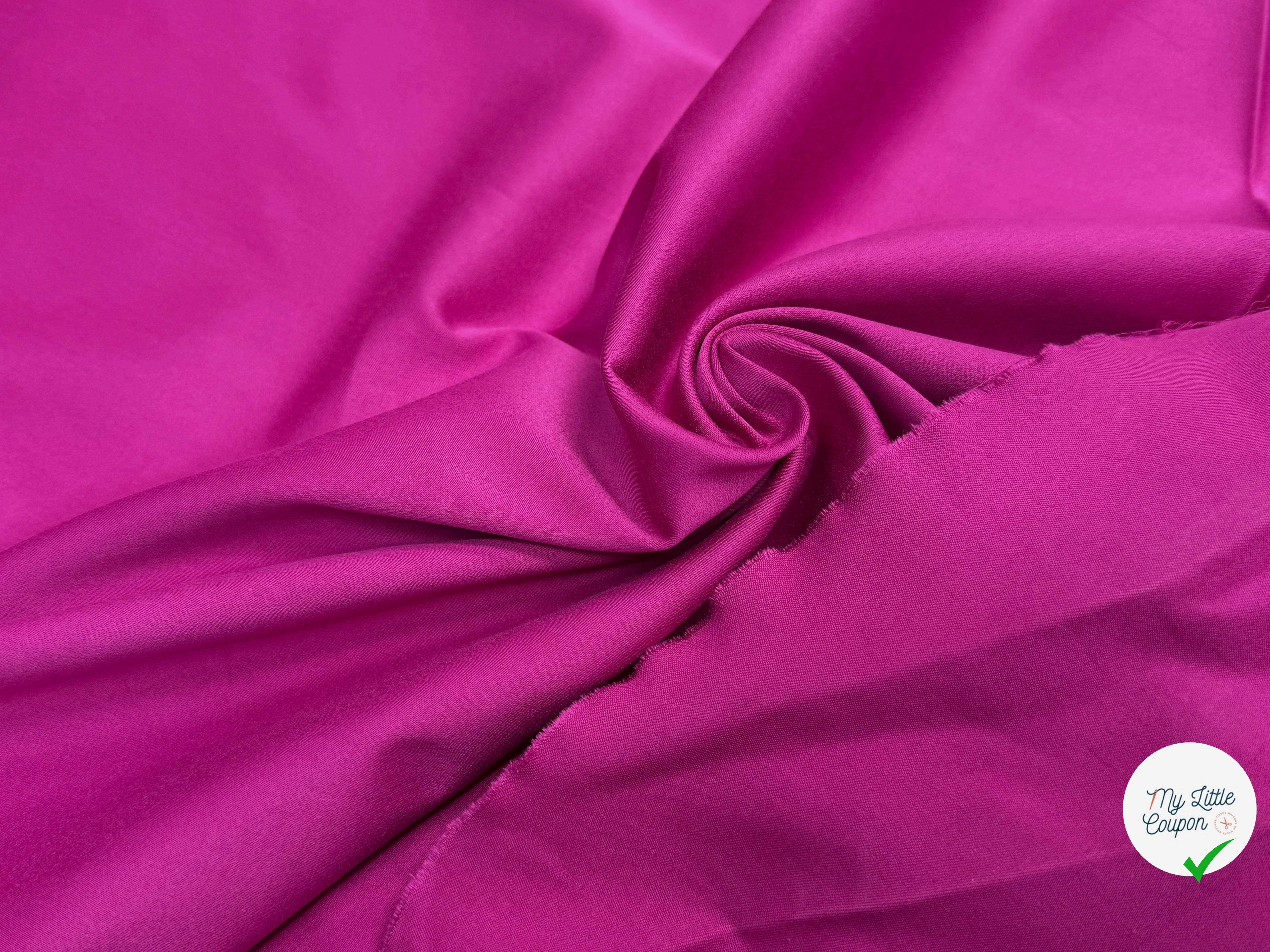 SATIN DE COTON LOURD FUSHIA - My Little Coupon