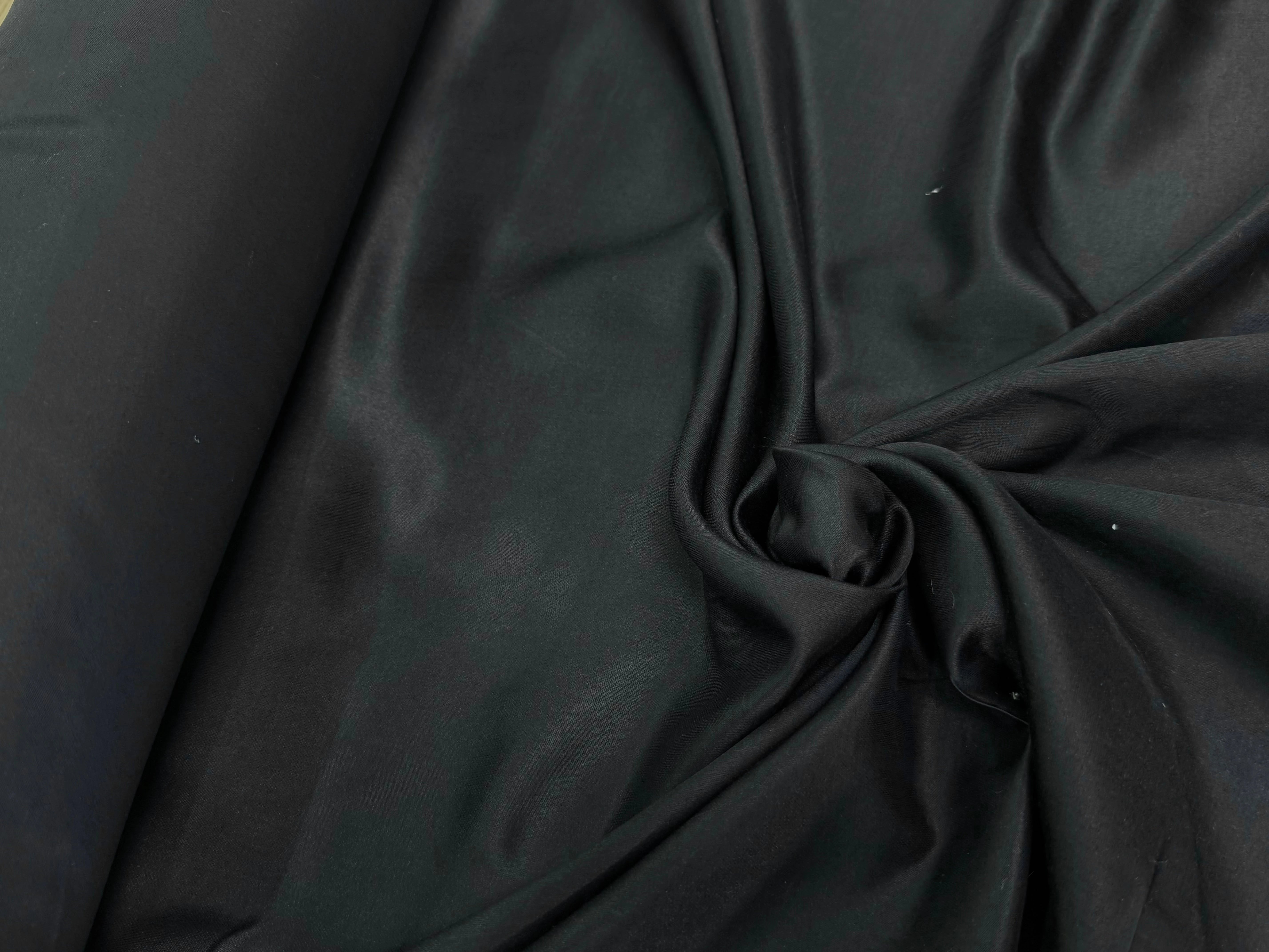 SATIN DE COTON NOIR SUPERBE TOUCHER 100% COTON - My Little Coupon
