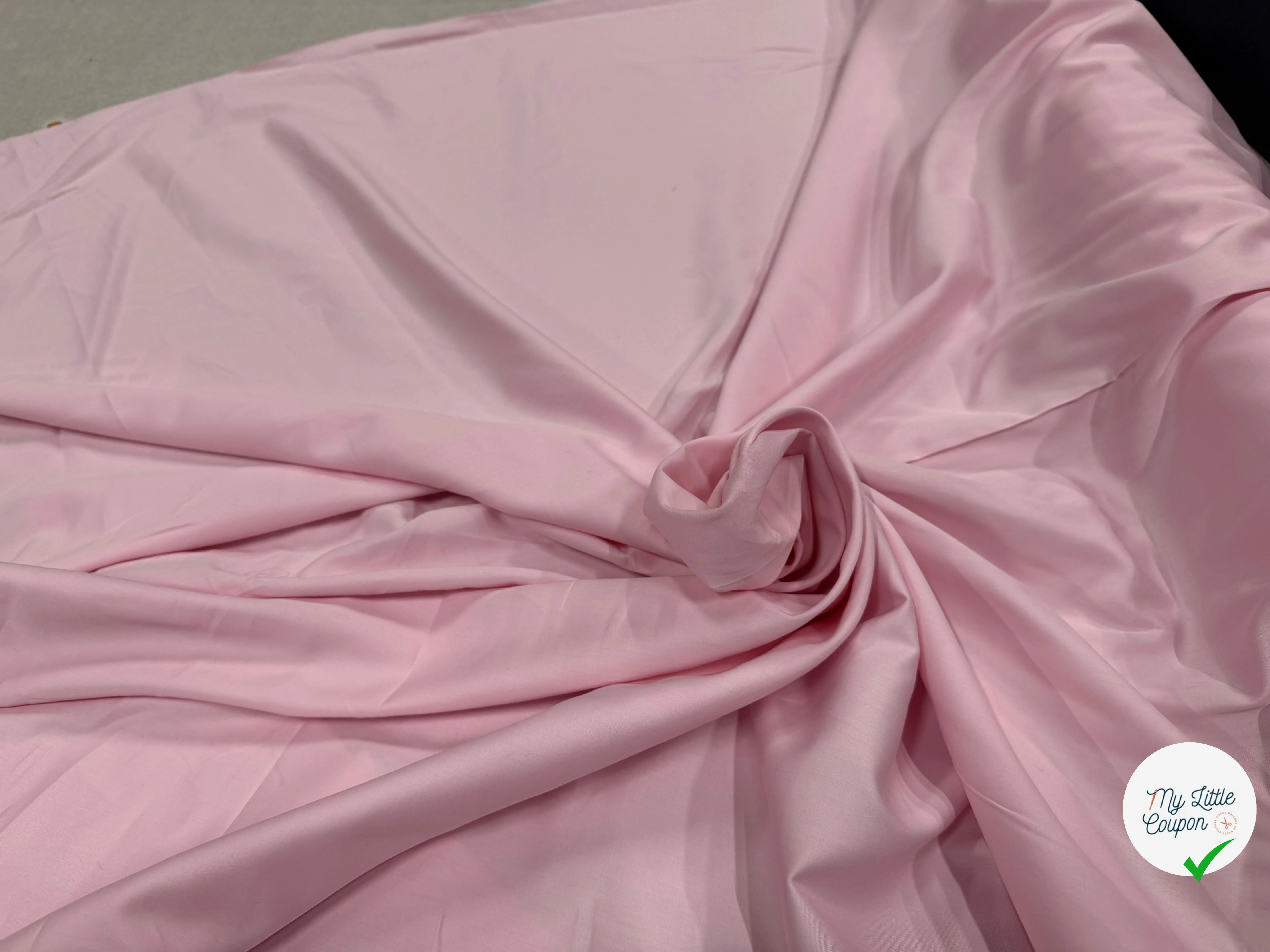 SATIN DE COTON ROSE BÉBÉ - My Little Coupon