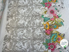 SATIN DE COTON SOIE FIN À DESSINS FLEURIS MLC INTERN