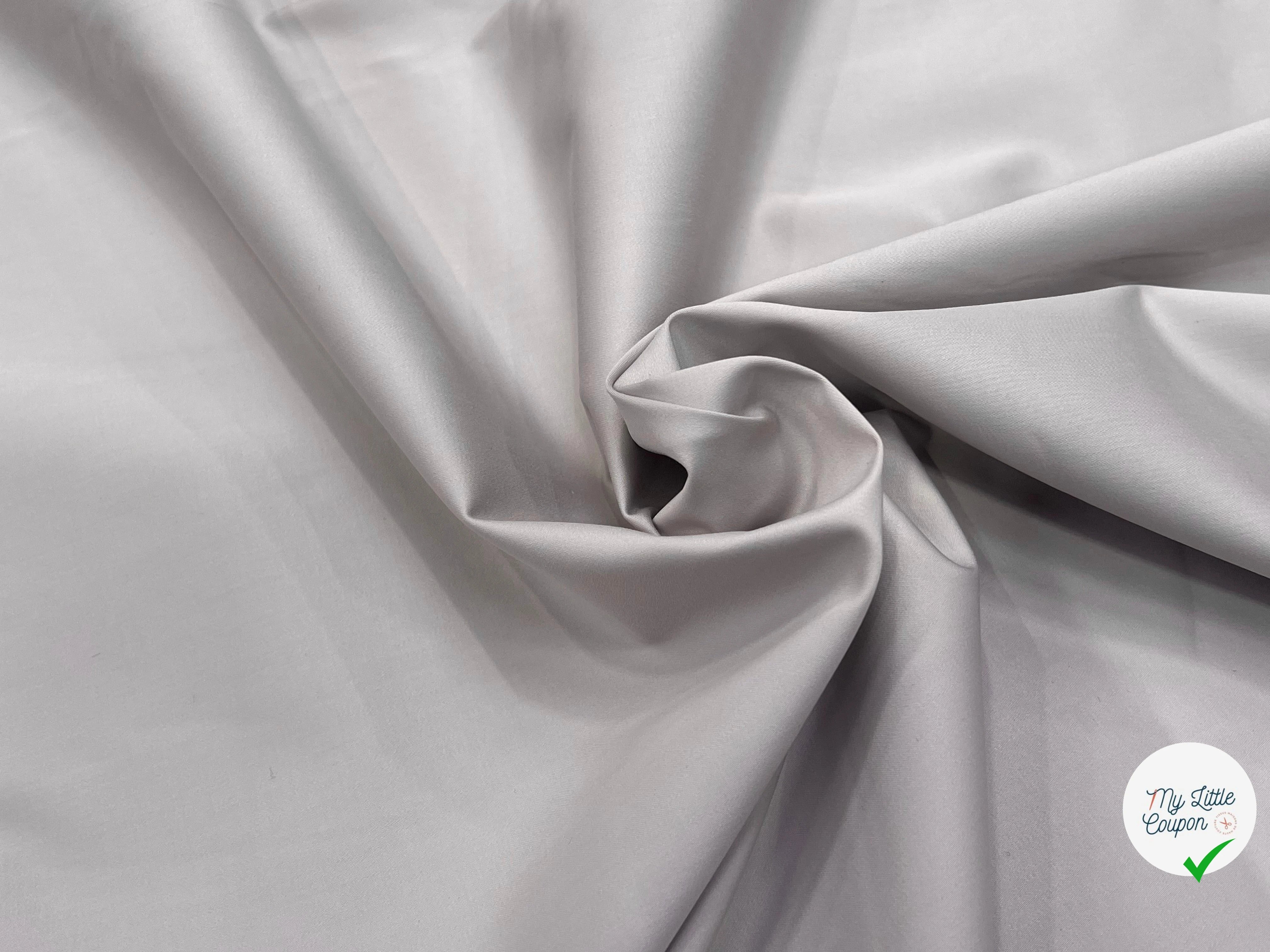 SATIN DE COTON STRETCH BEIGE CAFÉ AU LAIT - My Little Coupon