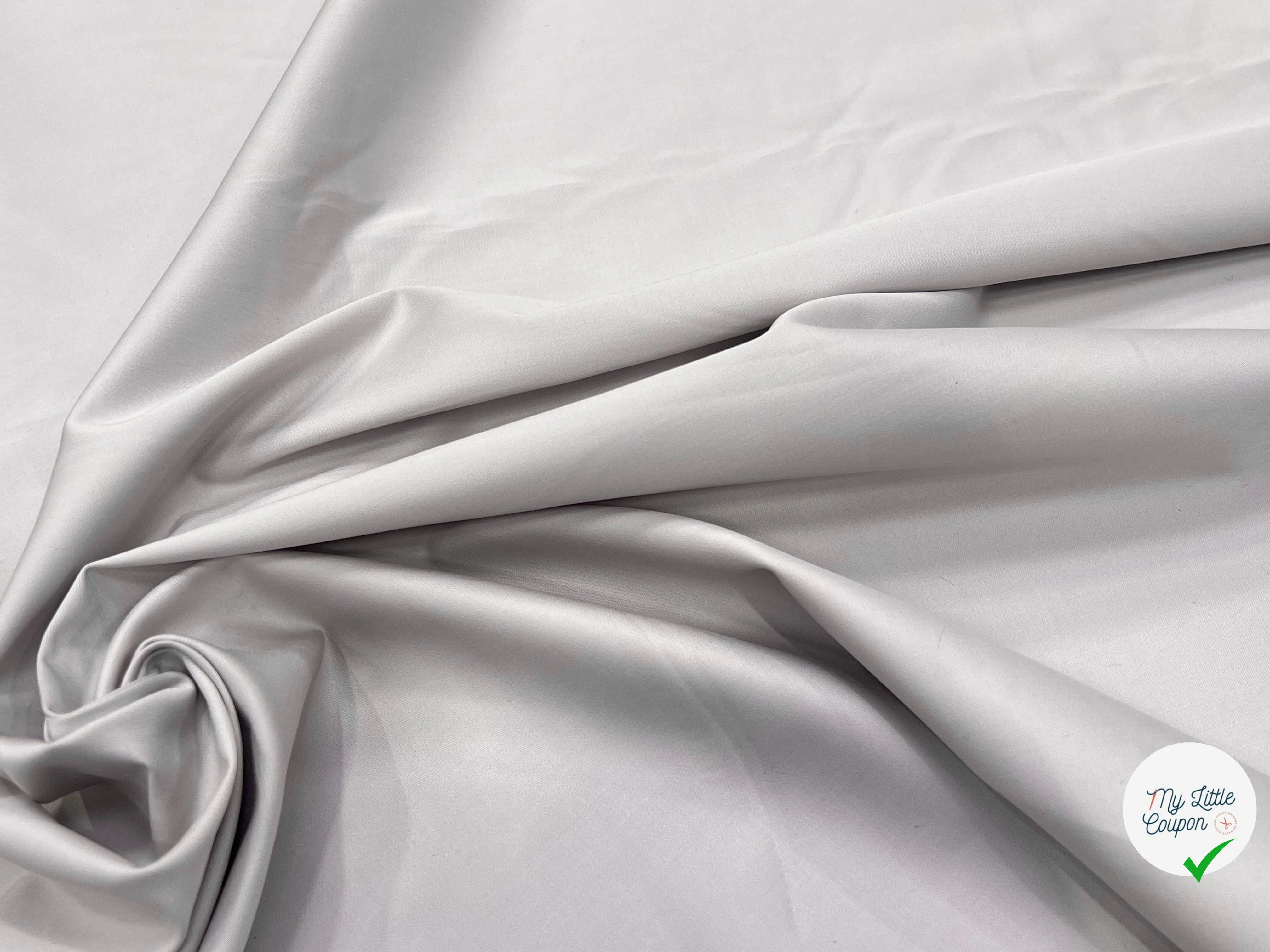 SATIN DE COTON STRETCH BEIGE CAFÉ AU LAIT - My Little Coupon