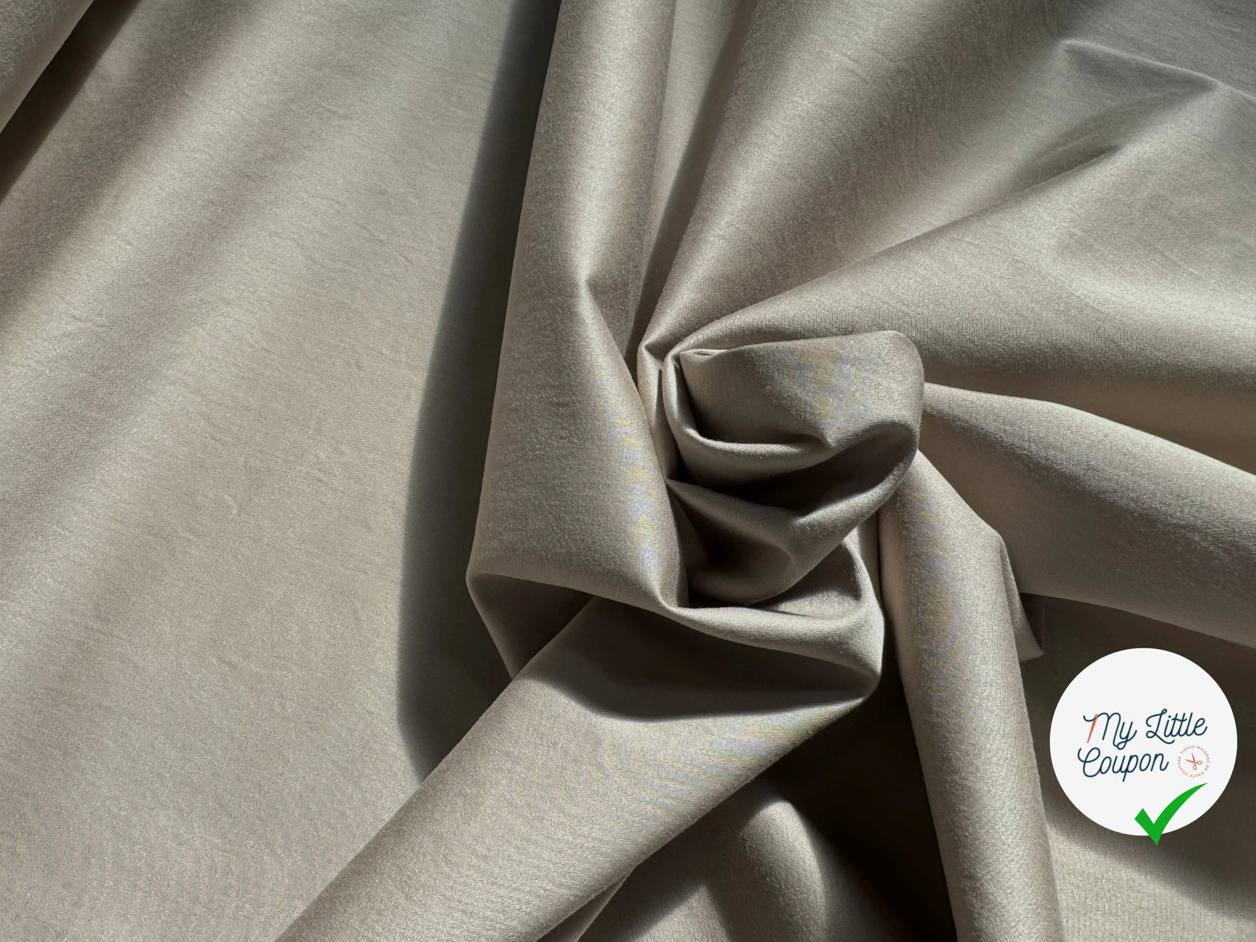 SATIN DE COTON STRETCH BEIGE SUBLIME - My Little Coupon