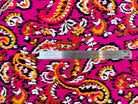 SATIN DE COTON TISSU IMPRIMÉ ABSTRAIT FUCHSIA - My Little Coupon