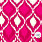 SATIN DE COTON TISSU IMPRIMÉ ABSTRAIT FUCHSIA - My Little Coupon