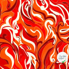 SATIN DE COTON TISSU IMPRIMÉ ABSTRAIT ORANGE - My Little Coupon