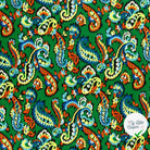 SATIN DE COTON TISSU IMPRIMÉ ABSTRAIT VERT - My Little Coupon