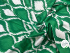 SATIN DE COTON TISSU IMPRIMÉ ABSTRAIT VERT - My Little Coupon