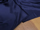 SATIN DE SOIE BLEU MARINE FLUIDE 100% SOIE 140CM - My Little Coupon