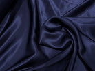 SATIN DE SOIE BLEU MARINE FLUIDE 100% SOIE 140CM - My Little Coupon