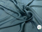 SATIN DE SOIE BLEU VERT FLUIDE 100% SOIE - My Little Coupon