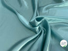 SATIN DE SOIE FLUIDE 100% SOIE BLUE LAGOON (TURQUOISE) - My Little Coupon