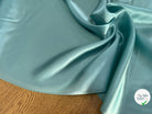 SATIN DE SOIE FLUIDE 100% SOIE BLUE LAGOON (TURQUOISE) - My Little Coupon